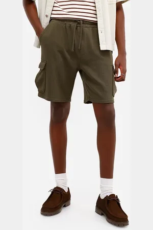 C&A Bermuda cargo masculina de moletom verde