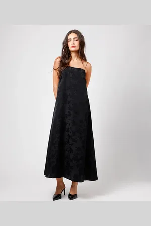 C&A Vestido longo feminino de jacquard floral mindset