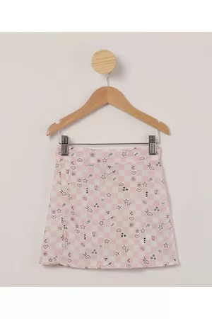 C&A Saia infantil de viscose estampada quadriculada