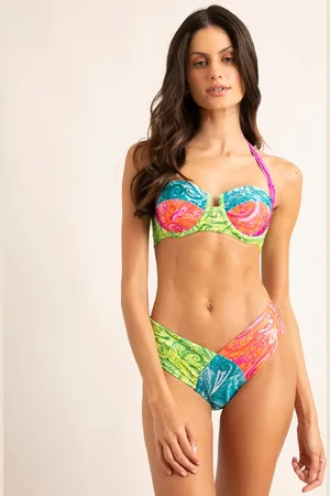 C&A Biquíni calcinha tanga estampado paisley proteção uv50+ além dos mares noronha manu gavassi multicor