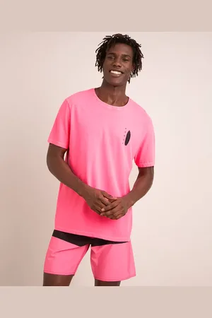 C&A Camiseta de algodão "aloha" manga curta gola careca além dos mares rio de janeiro neon