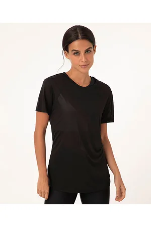 C&A Blusa esportiva ace manga curta preta