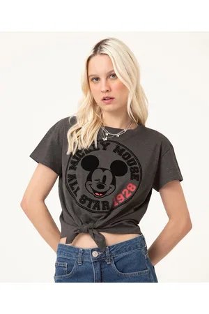 C&A Camiseta manga curta mickey com nó chumbo