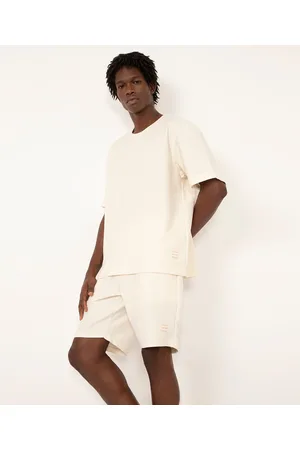 C&A Camiseta oversized texturizada com linho