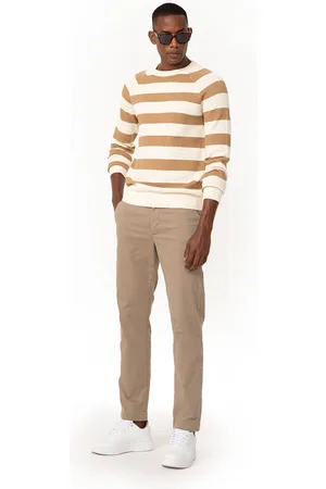 C&A Calça chino reta casual de sarja masculina
