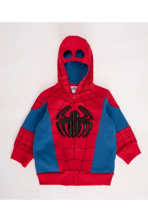 C&A Blusa de moletom infantil homem aranha com capuz