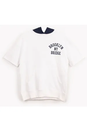 C&A Camiseta de algodão juvenil com capuz manga curta