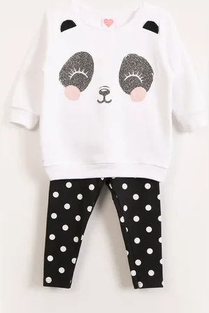 C&A Conjunto infantil de moletom panda