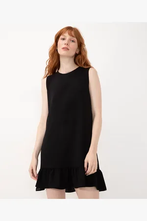 C&A Vestido curto decote redondo alça larga