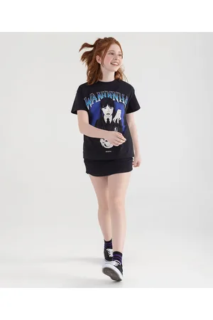 C&A Camiseta juvenil wandinha manga curta