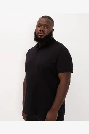 C&A Polo de Piquet Plus Size Básica com Bordado Manga Curta Preta