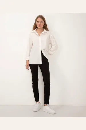C&A Calça legging cintura alta mini poá