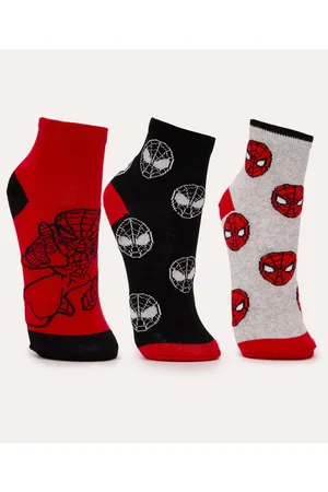 C&A Kit de 3 pares de meias cano médio homem aranha