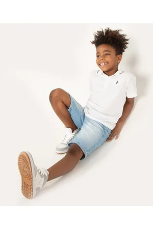 C&A Bermuda jeans infantil com bolso claro
