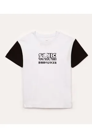 C&A Camiseta de algodão infantil sonic manga curta