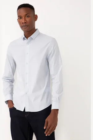 C&A Camisa slim de algodão manga longa claro