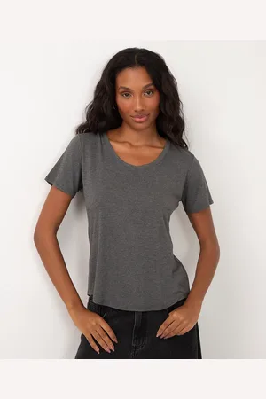 C&A Blusa básica manga curta cinza