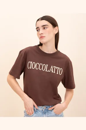 C&A Camiseta de algodão cioccolatto mindset marrom