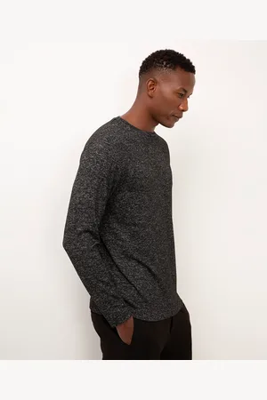 C&A Blusa de tricot slim fit manga longa preta