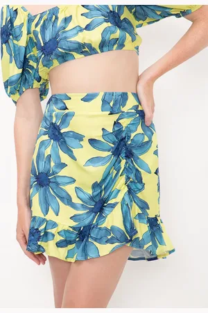 C&A Minissaia estampada floral com babado