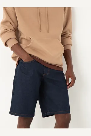 C&A Bermuda jeans reta azul escuro