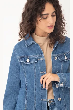 C&A Jaqueta jeans com bolsos azul