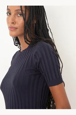 C&A Blusa de tricot canelada manga curta
