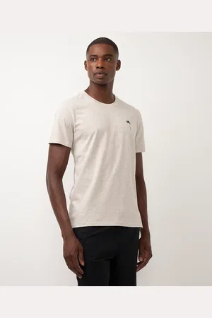 C&A Camiseta de algodão manga curta coqueiro bege