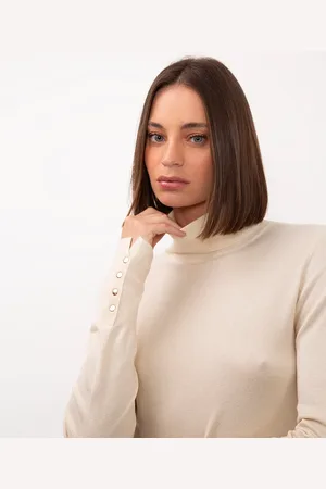 C&A Blusa gola alta manga longa botões