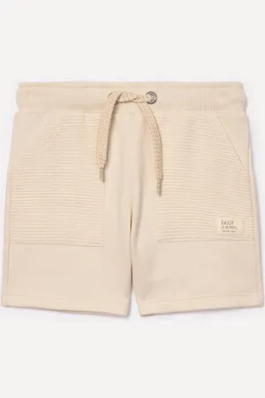 C&A Short de moletom infantil com cordão bege
