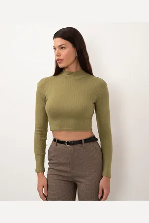 C&A Cropped de viscose básico canelado