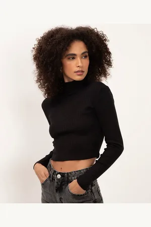 C&A Cropped de viscose básico canelado