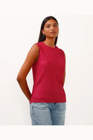 C&A Regata texturizada gola redonda rosa
