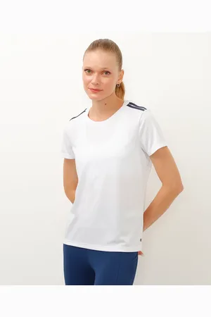 C&A Camiseta manga curta tiras esportiva ace off white