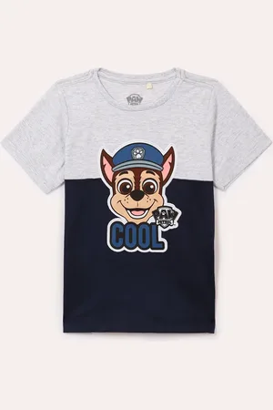 C&A Camiseta infantil patrulha canina manga curta cinza