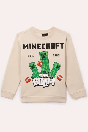 C&A Blusão de moletom infantil minecraft bege