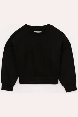C&A Cropped de moletom infantil coração