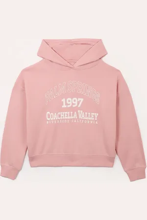 C&A Blusão de moletom com capuz juvenil rosa