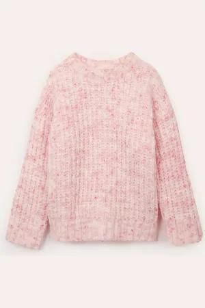 C&A Suéter infantil de tricot rosa