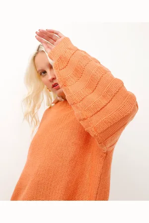 C&A Suéter de tricot manga bufante laranja