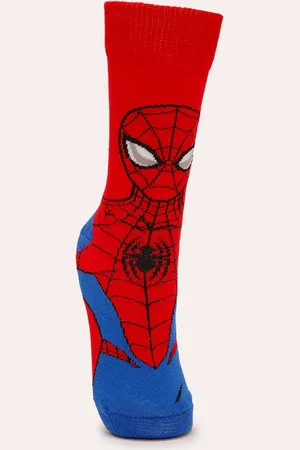 C&A Meia infantil cano alto homem aranha vermelha