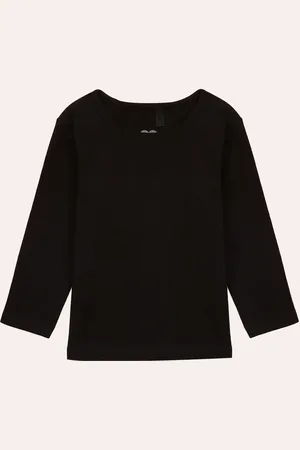 C&A Blusa de algodão infantil preta