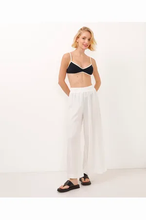 C&A Calça pantalona saída de praia com fenda