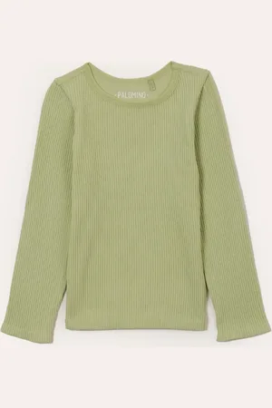 C&A Blusa canelada infantil manga longa
