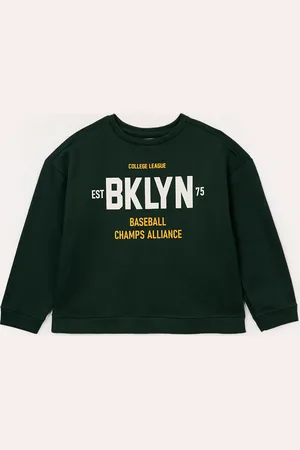 C&A Blusão de moletom infantil baseball verde