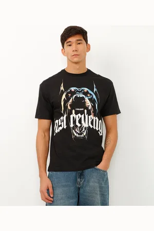 C&A Camiseta relaxed de algodão last revenge preta