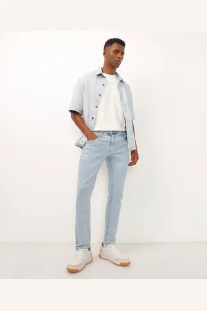C&A Calça slim jeans com bolsos azul