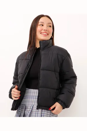 C&A Jaqueta puffer juvenil preta
