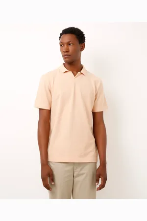 C&A Polo comfort com linho laranja