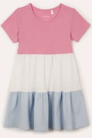 C&A Vestido de algodão infantil três marias colorido